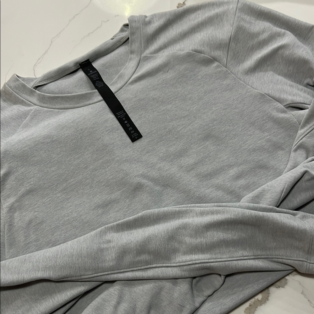 Gray Long Sleeve Top